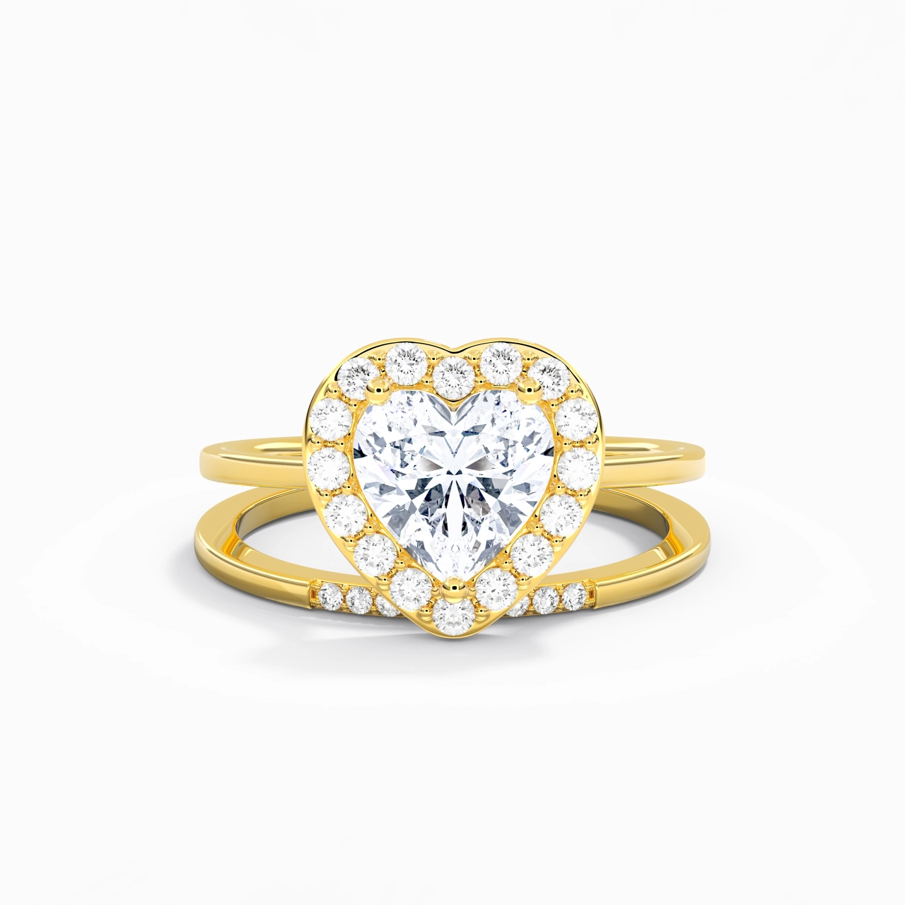 925 Sterling Silver Moissanite Wedding Ring Set