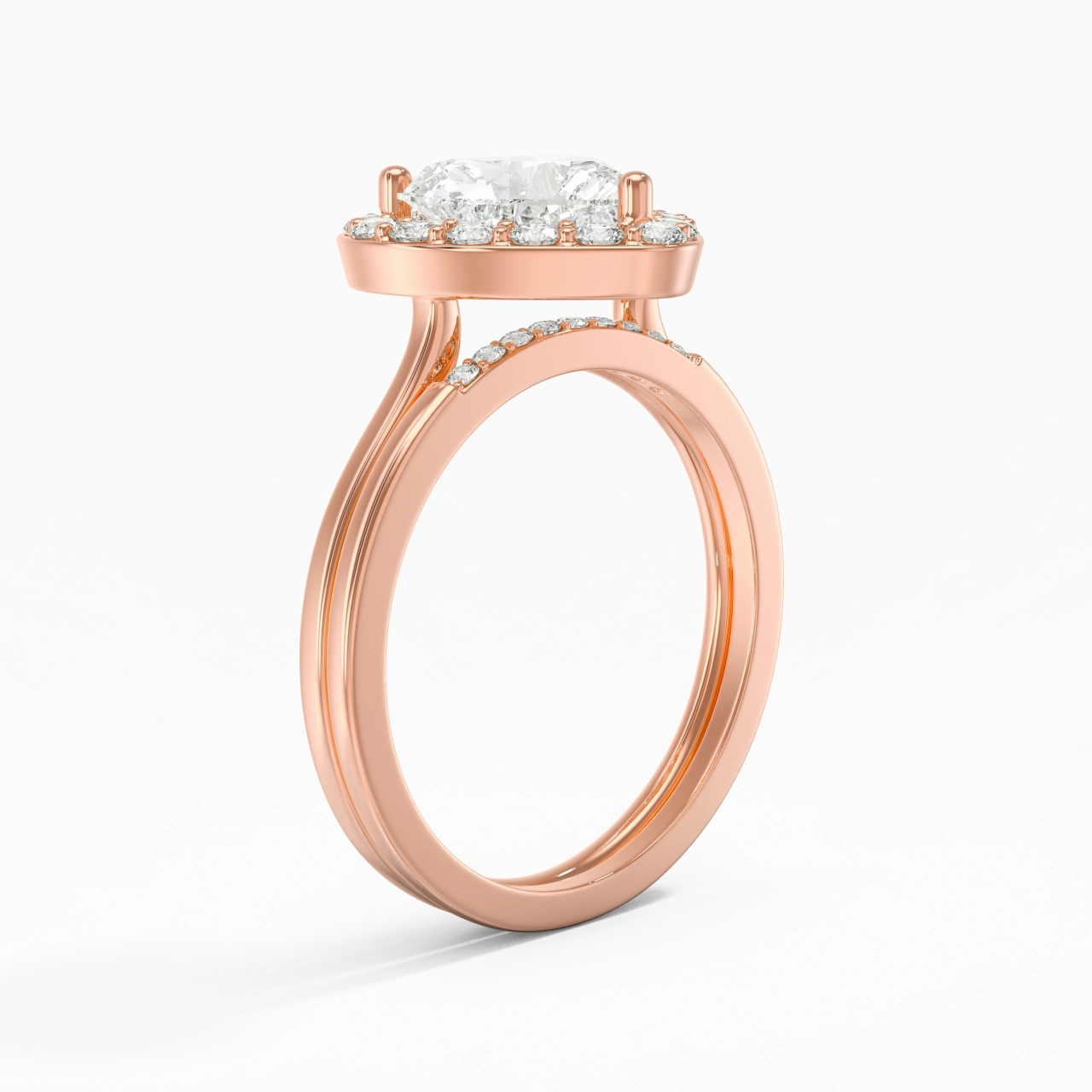 Argent sterling 925 Moissanite Ensemble d'alliances