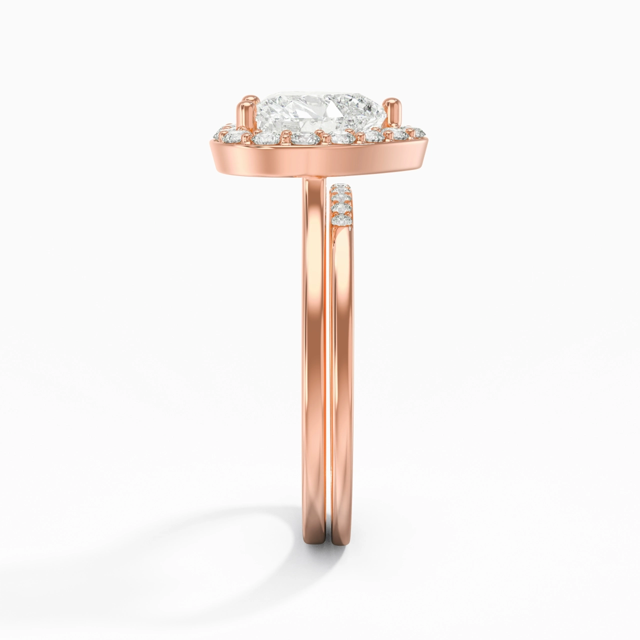 Argent sterling 925 Moissanite Ensemble d'alliances