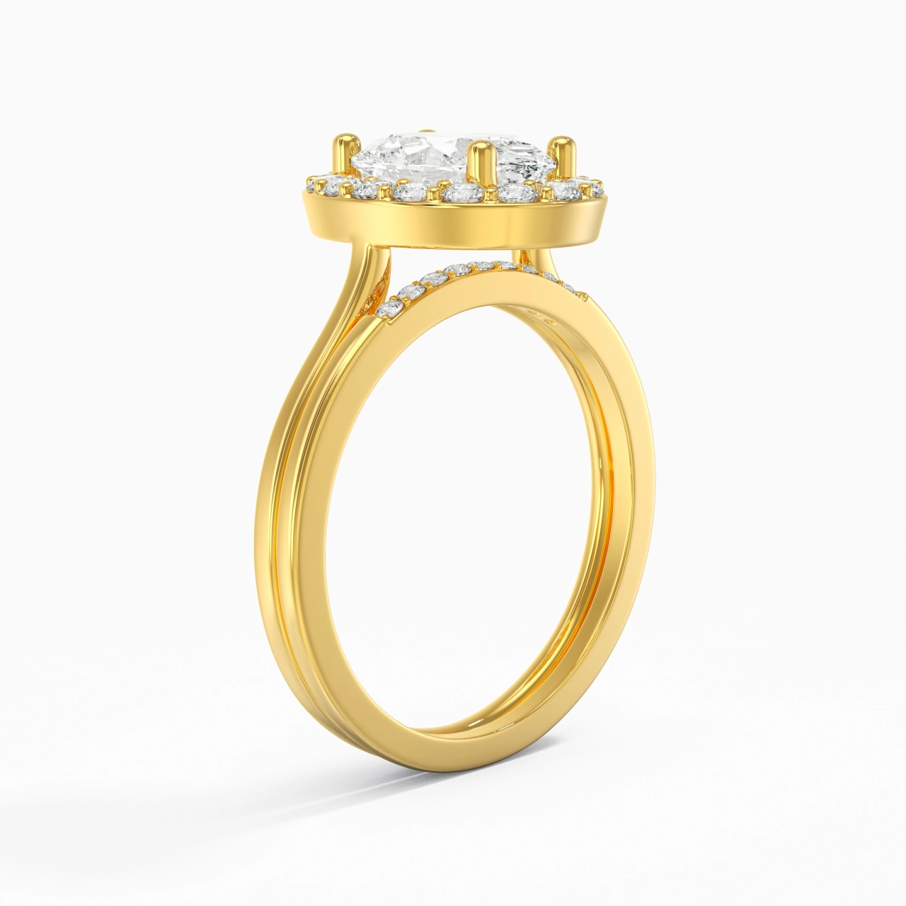 Argent sterling 925 Moissanite Ensemble d'alliances