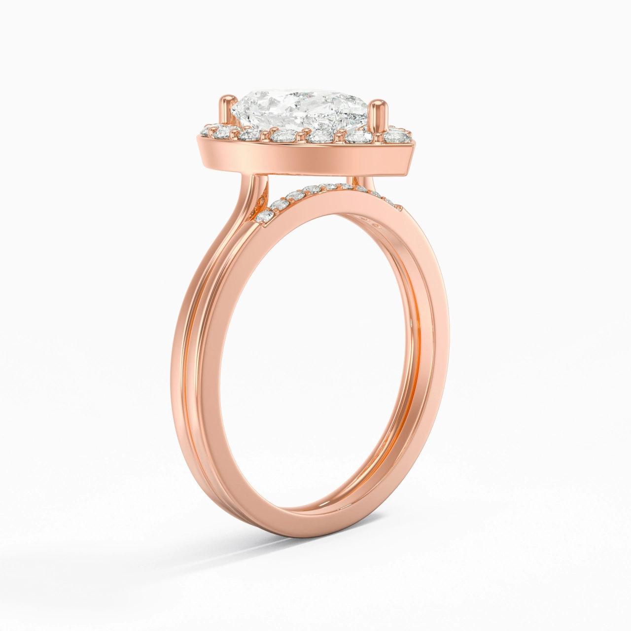 Argent sterling 925 Moissanite Ensemble d'alliances
