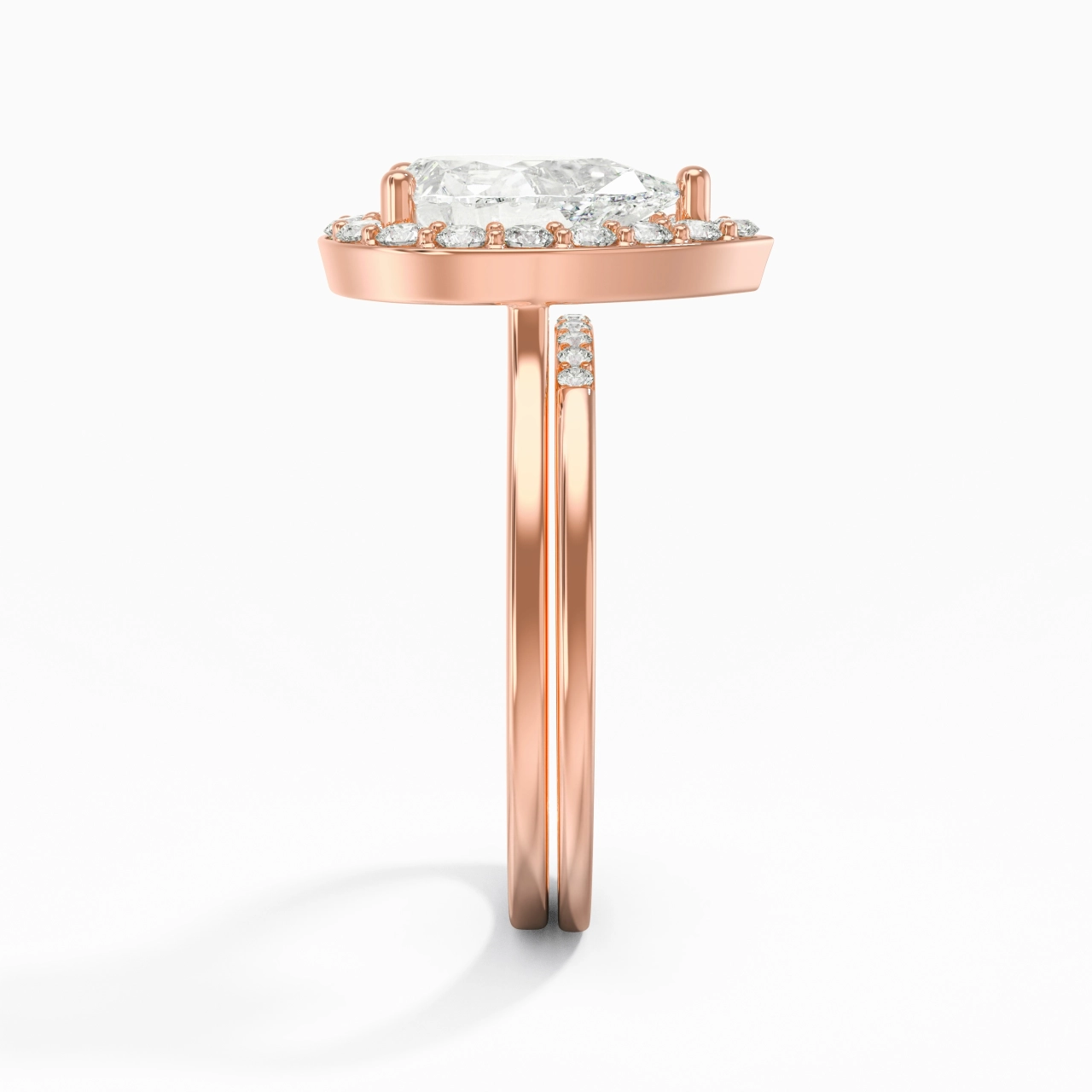 Argent sterling 925 Moissanite Ensemble d'alliances