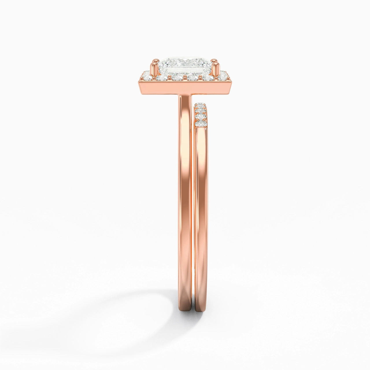 Argent sterling 925 Moissanite Ensemble d'alliances