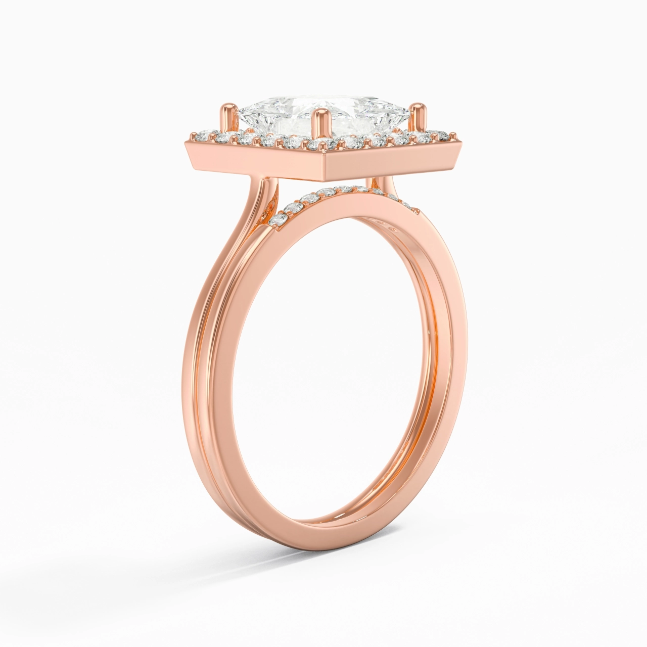 Argent sterling 925 Moissanite Ensemble d'alliances