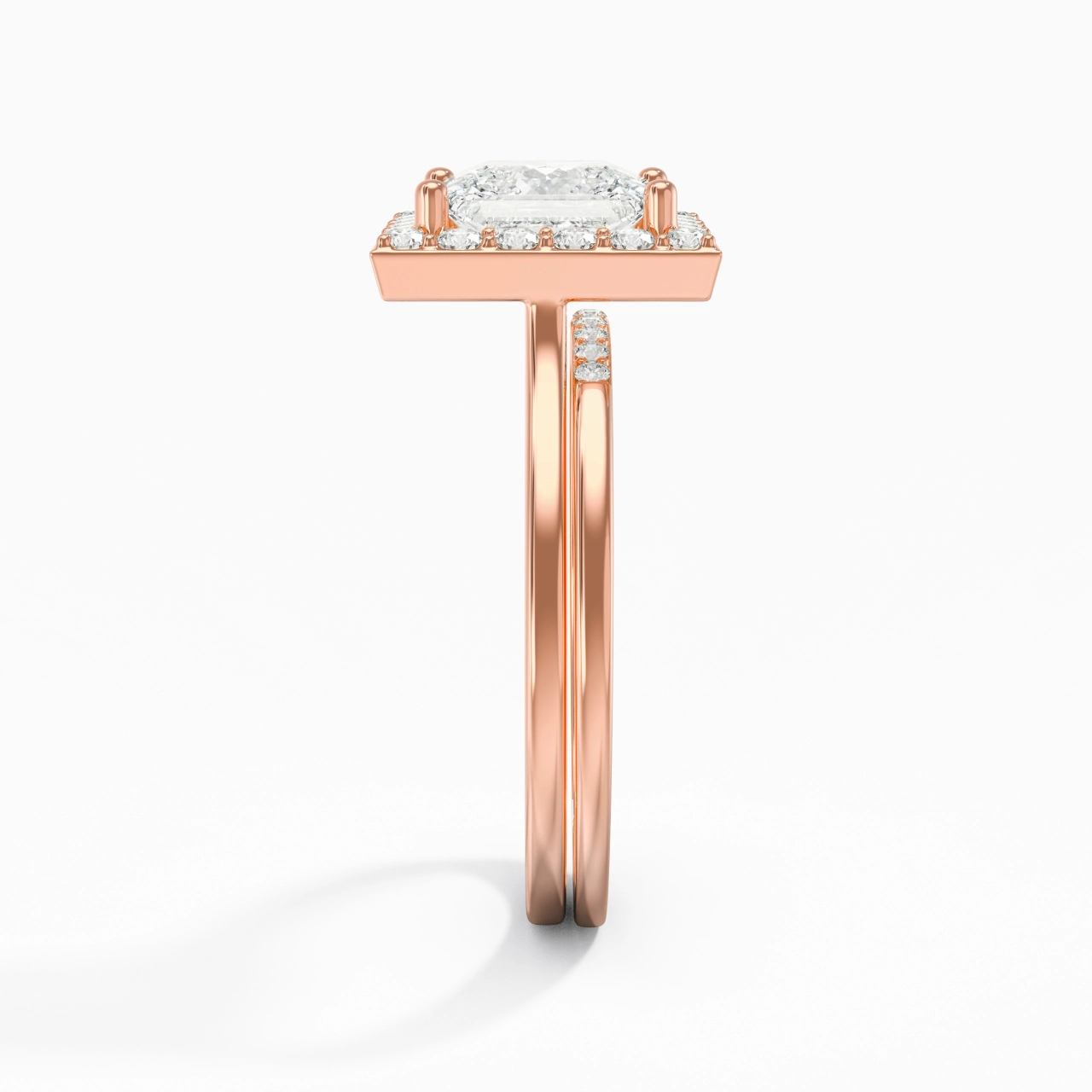 Argent sterling 925 Moissanite Ensemble d'alliances