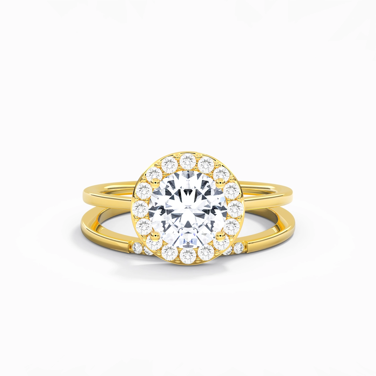 925 Sterling Silver Moissanite Wedding Ring Set