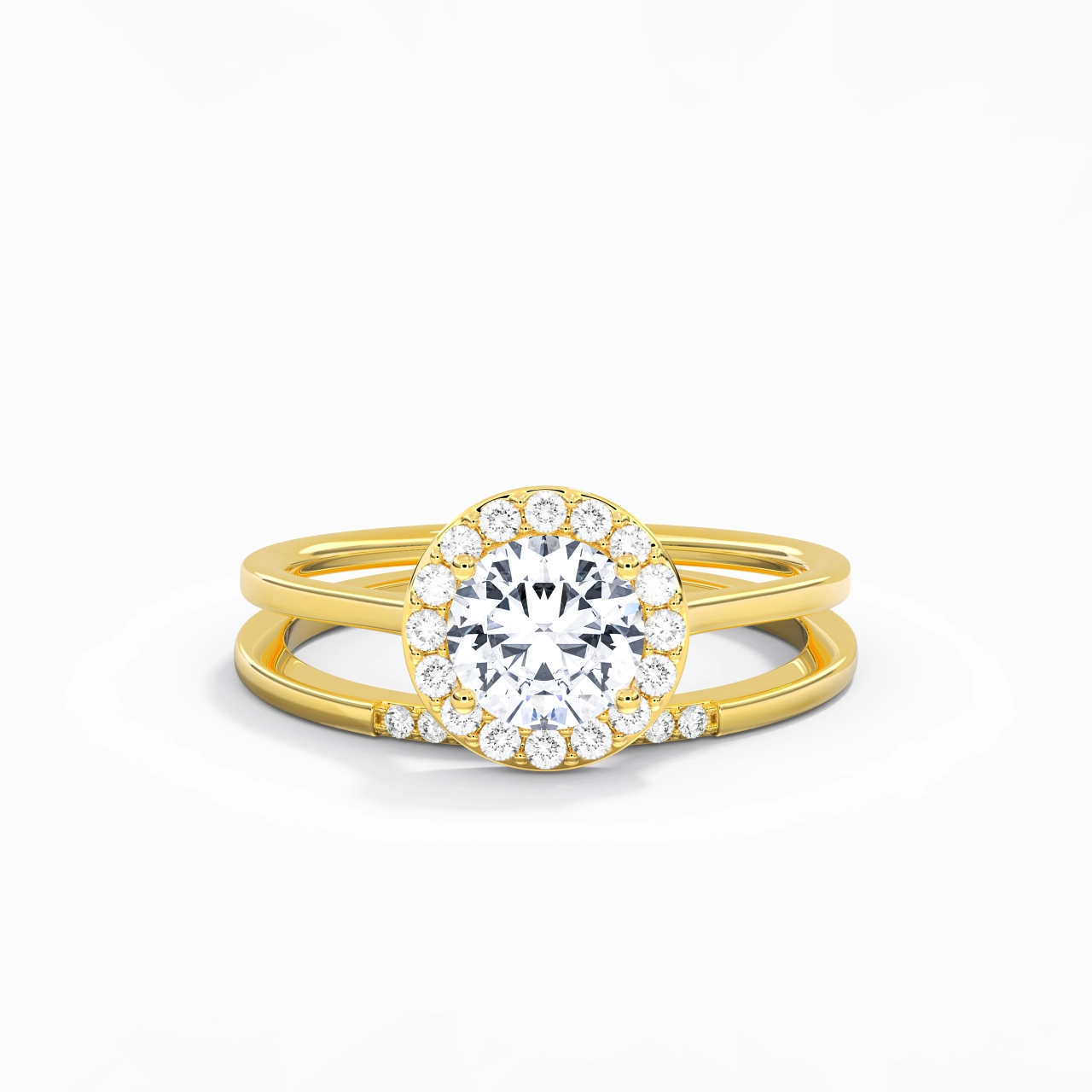925 Sterling Silver Moissanite Wedding Ring Set