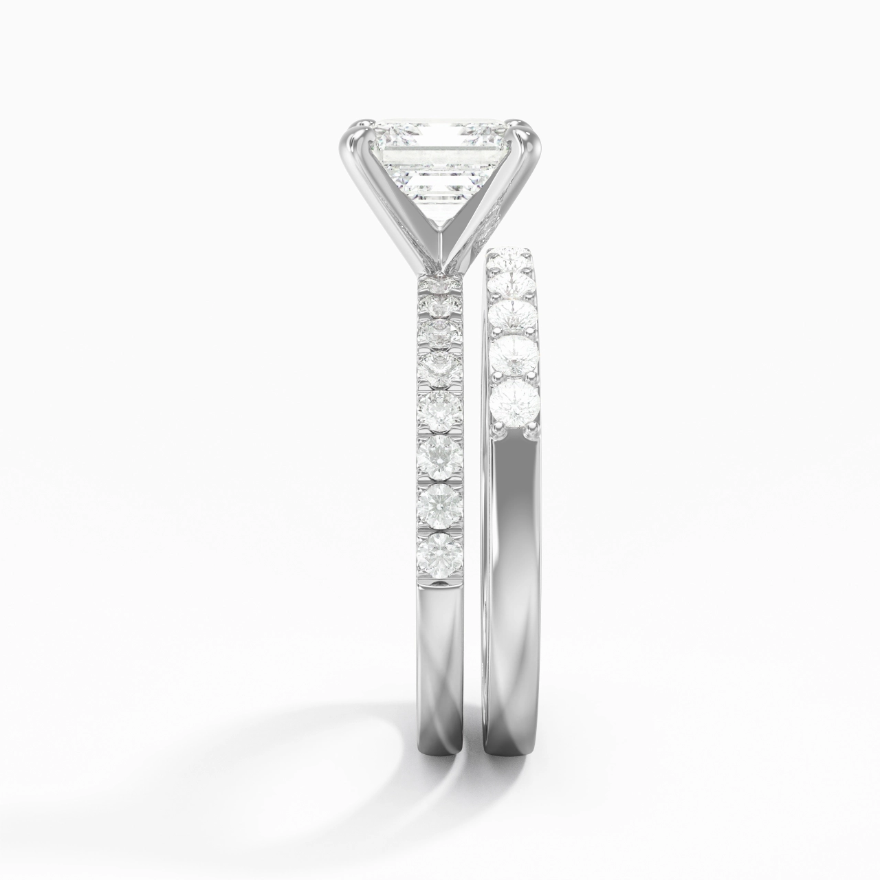 2.00ct Moissanite Wedding Ring Set 925 Sterling Silver