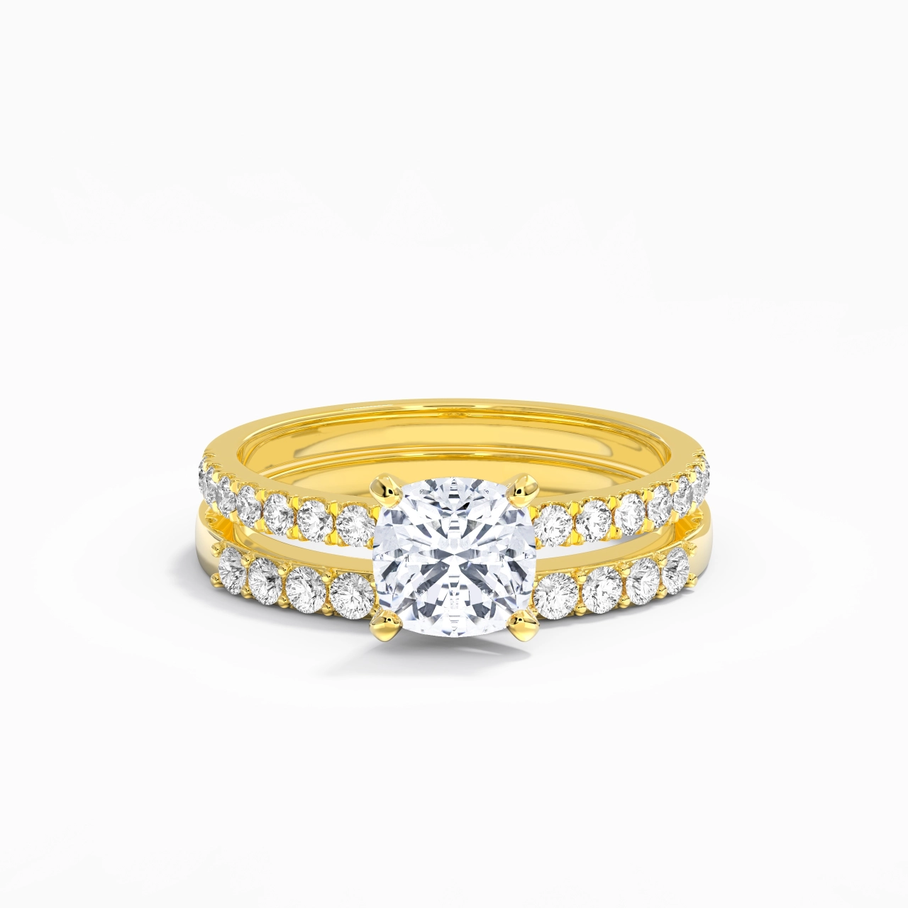 1.50ct Moissanite Wedding Ring Set 14K Gold