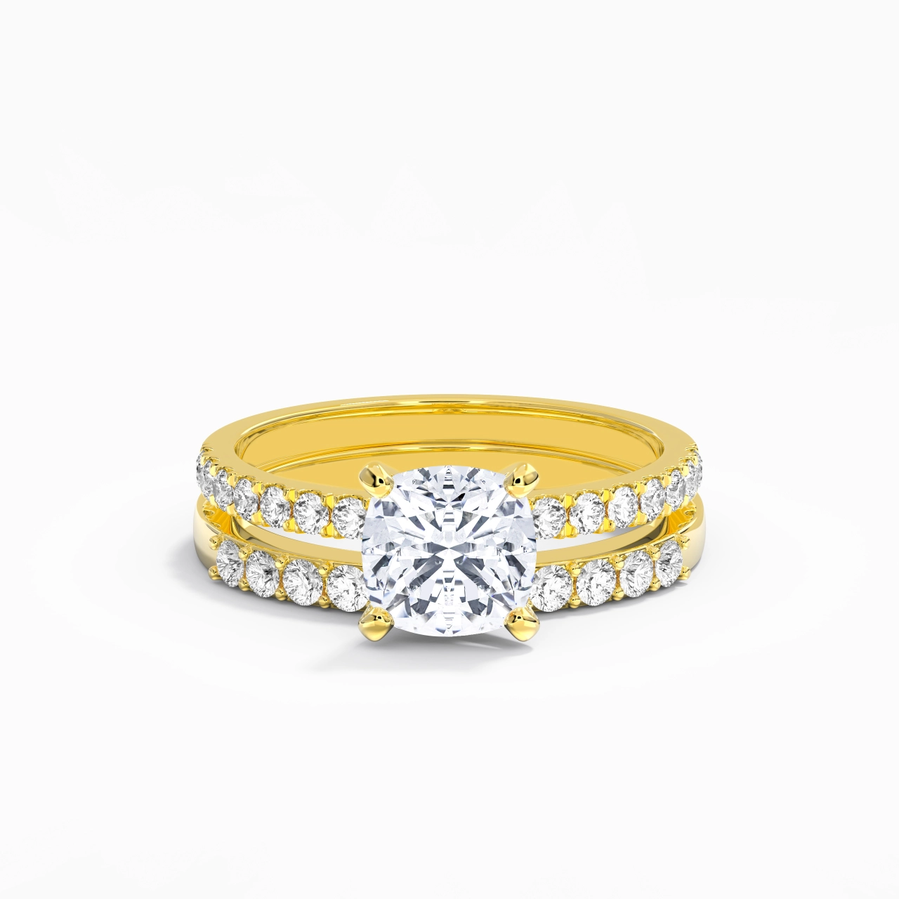 2.00ct Moissanite Wedding Ring Set 14K Gold