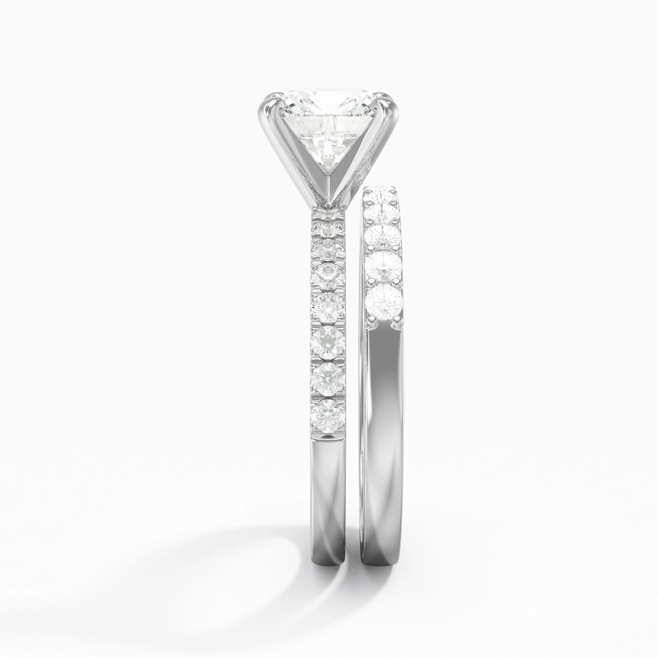 2.00ct Moissanite Wedding Ring Set 925 Sterling Silver