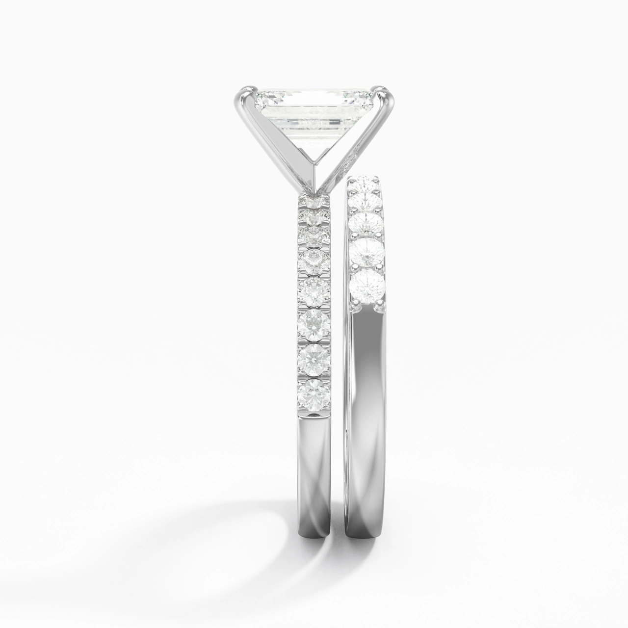 2.00ct Moissanite Wedding Ring Set 925 Sterling Silver