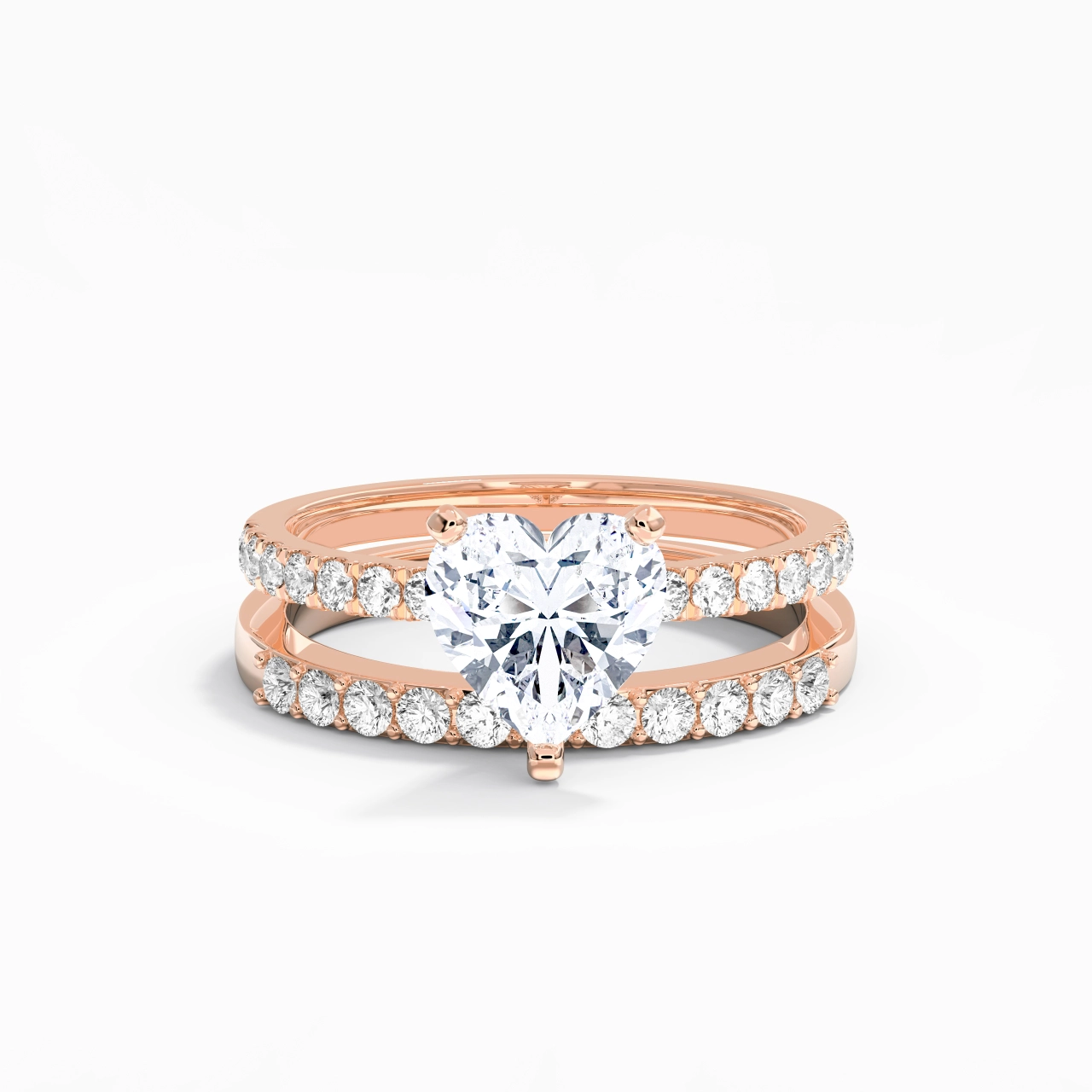 2.00ct Moissanite Wedding Ring Set 925 Sterling Silver