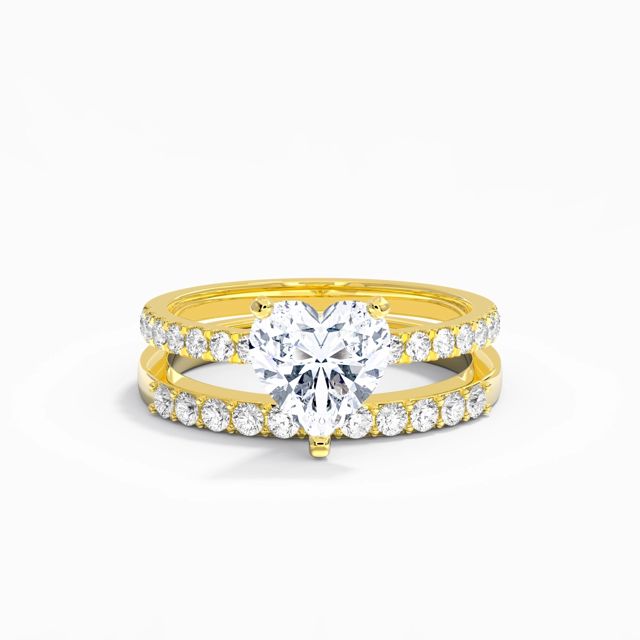 2.00ct Moissanite Wedding Ring Set 925 Sterling Silver