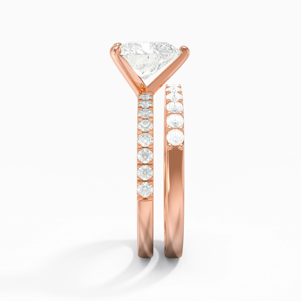 2.00ct Moissanite Wedding Ring Set 925 Sterling Silver