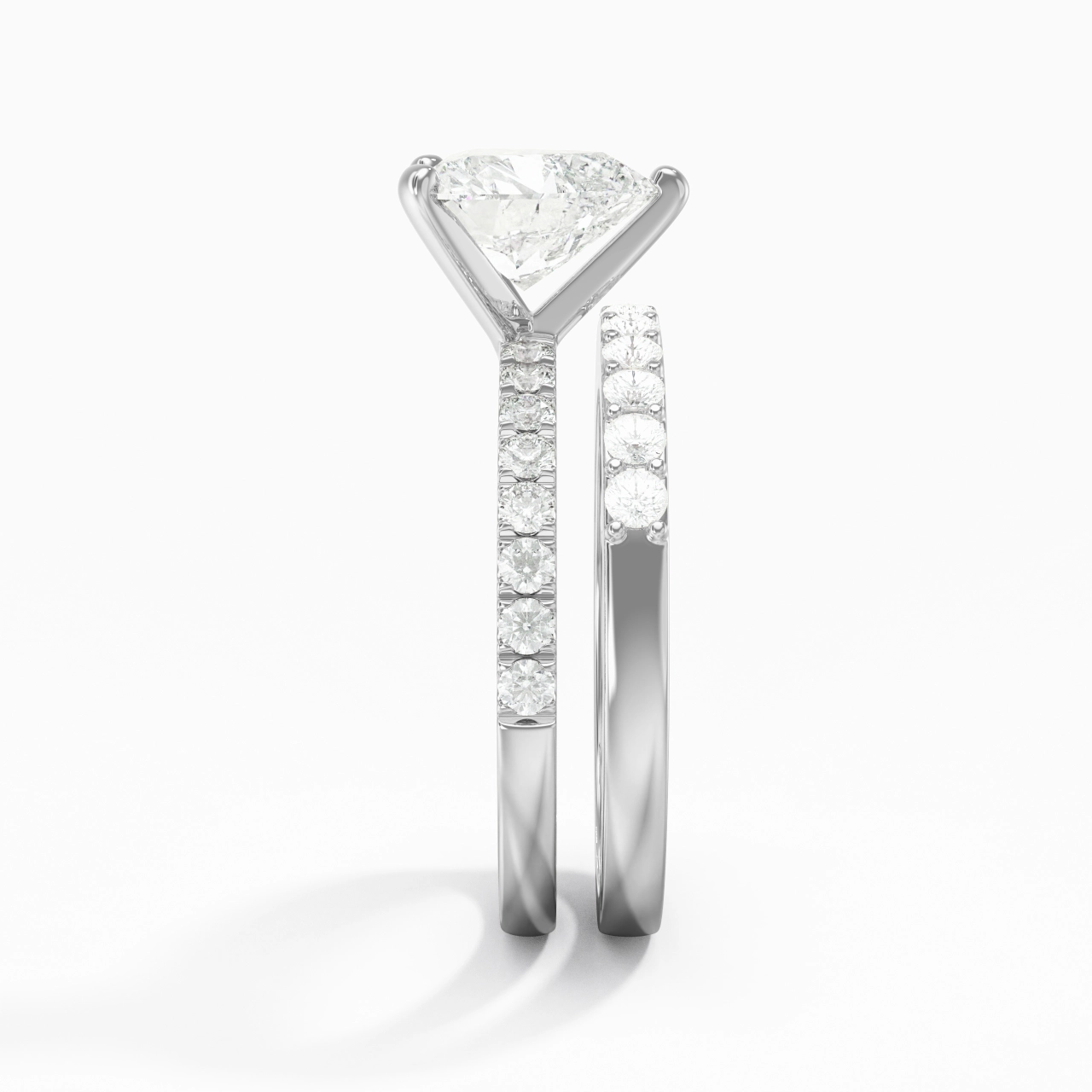 2.00ct Moissanite Wedding Ring Set 925 Sterling Silver