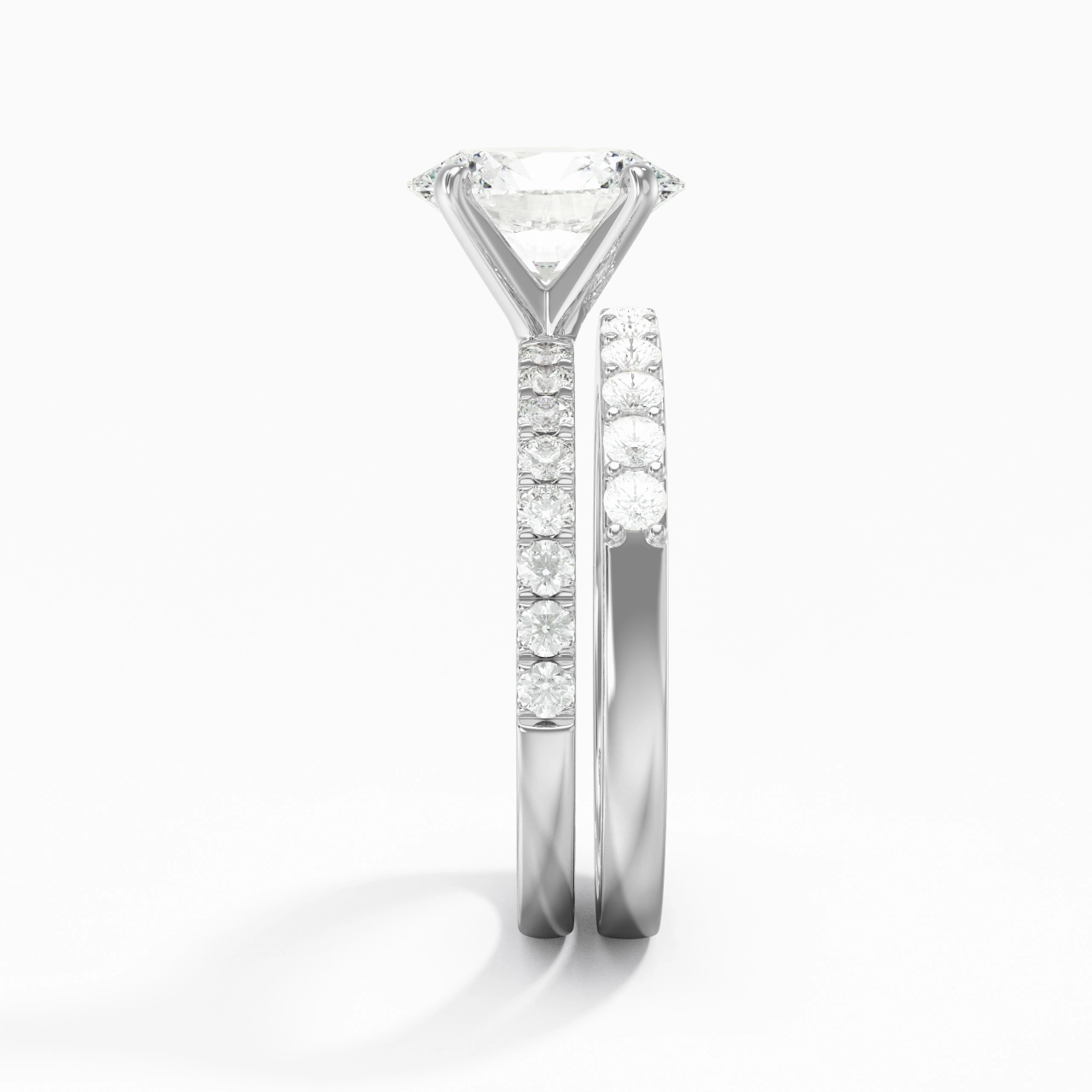 2.00ct Moissanite Wedding Ring Set 925 Sterling Silver