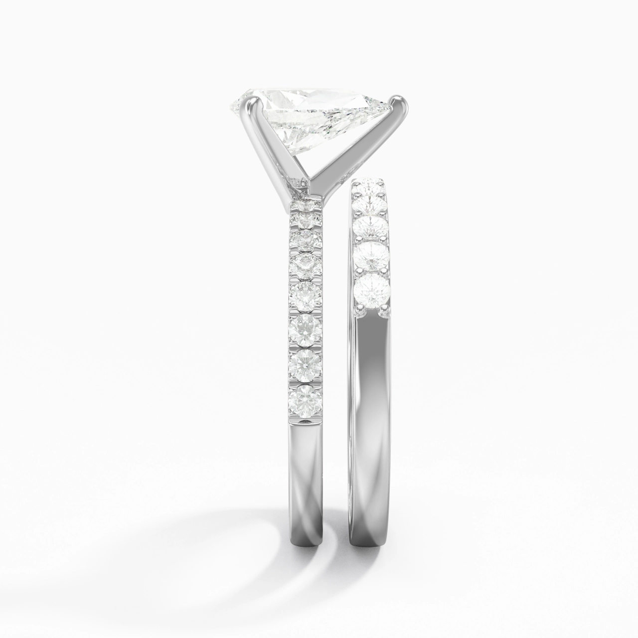 1.50ct Moissanite Wedding Ring Set 925 Sterling Silver