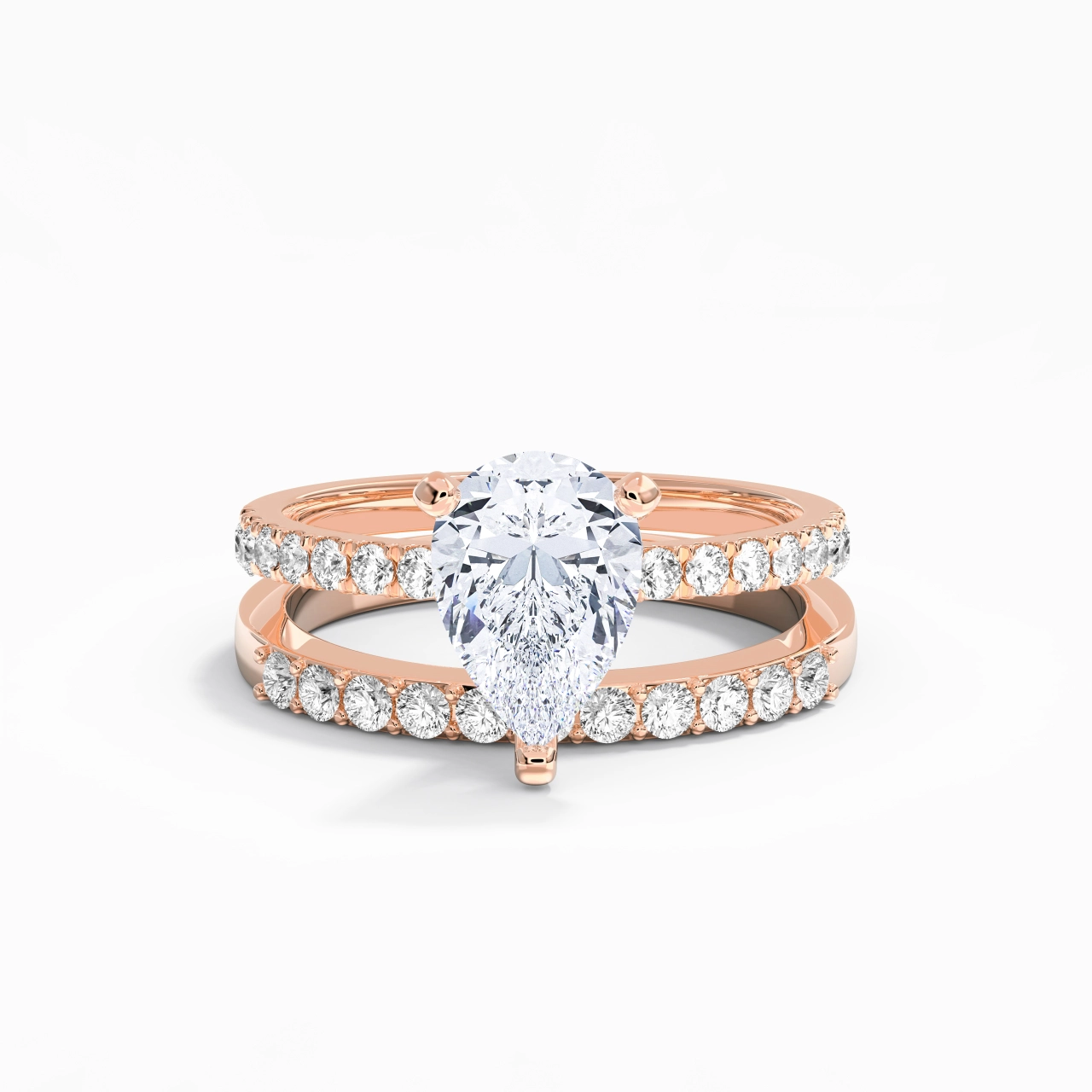 2.00ct Moissanite Wedding Ring Set 925 Sterling Silver