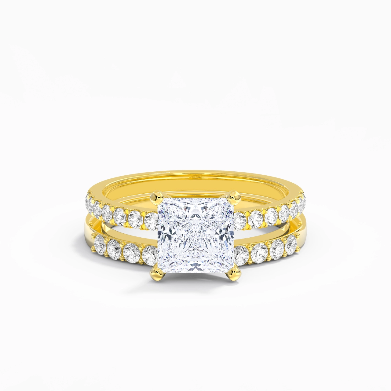 2.00ct Moissanite Wedding Ring Set 14K Gold