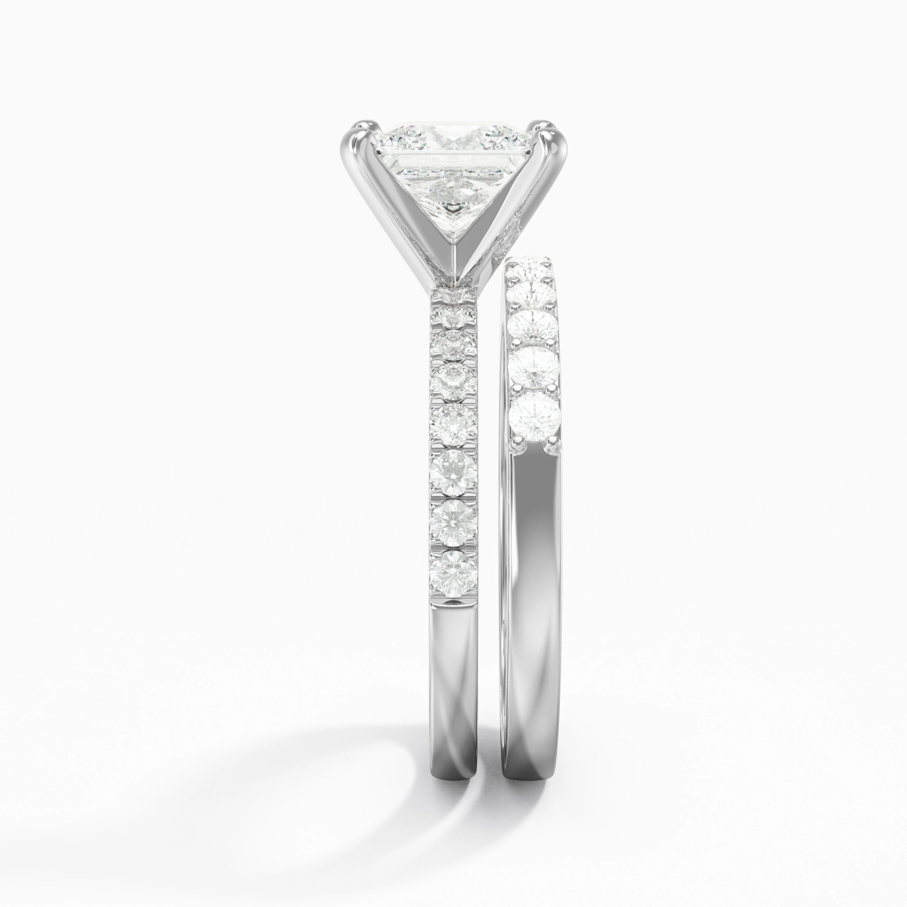 2.00ct Moissanite Wedding Ring Set 925 Sterling Silver