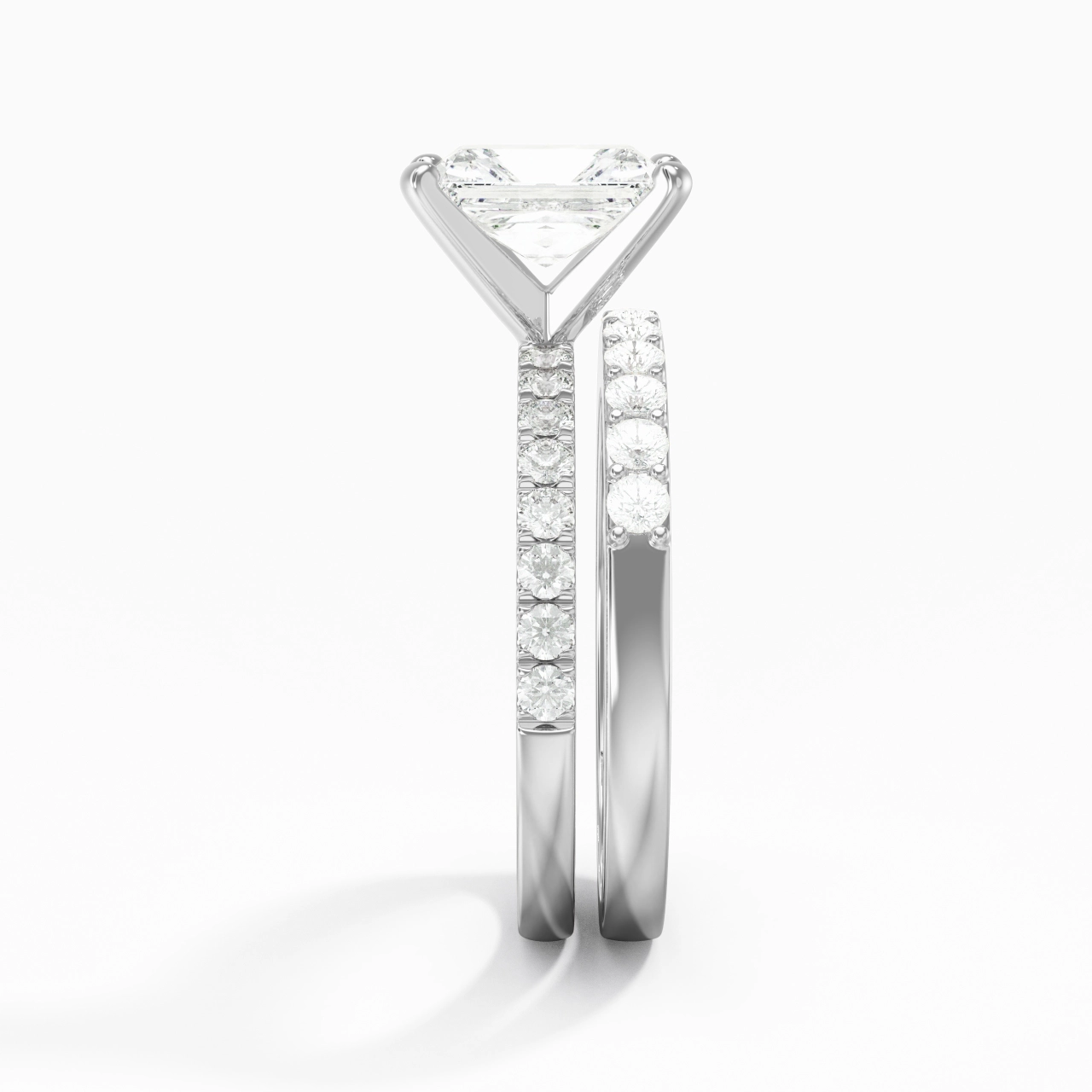 2.00ct Moissanite Wedding Ring Set 925 Sterling Silver