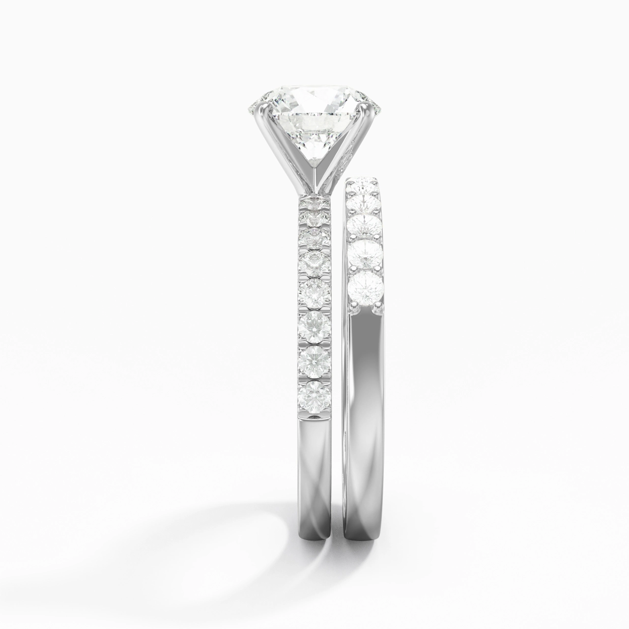 1.50ct Moissanite Wedding Ring Set 925 Sterling Silver