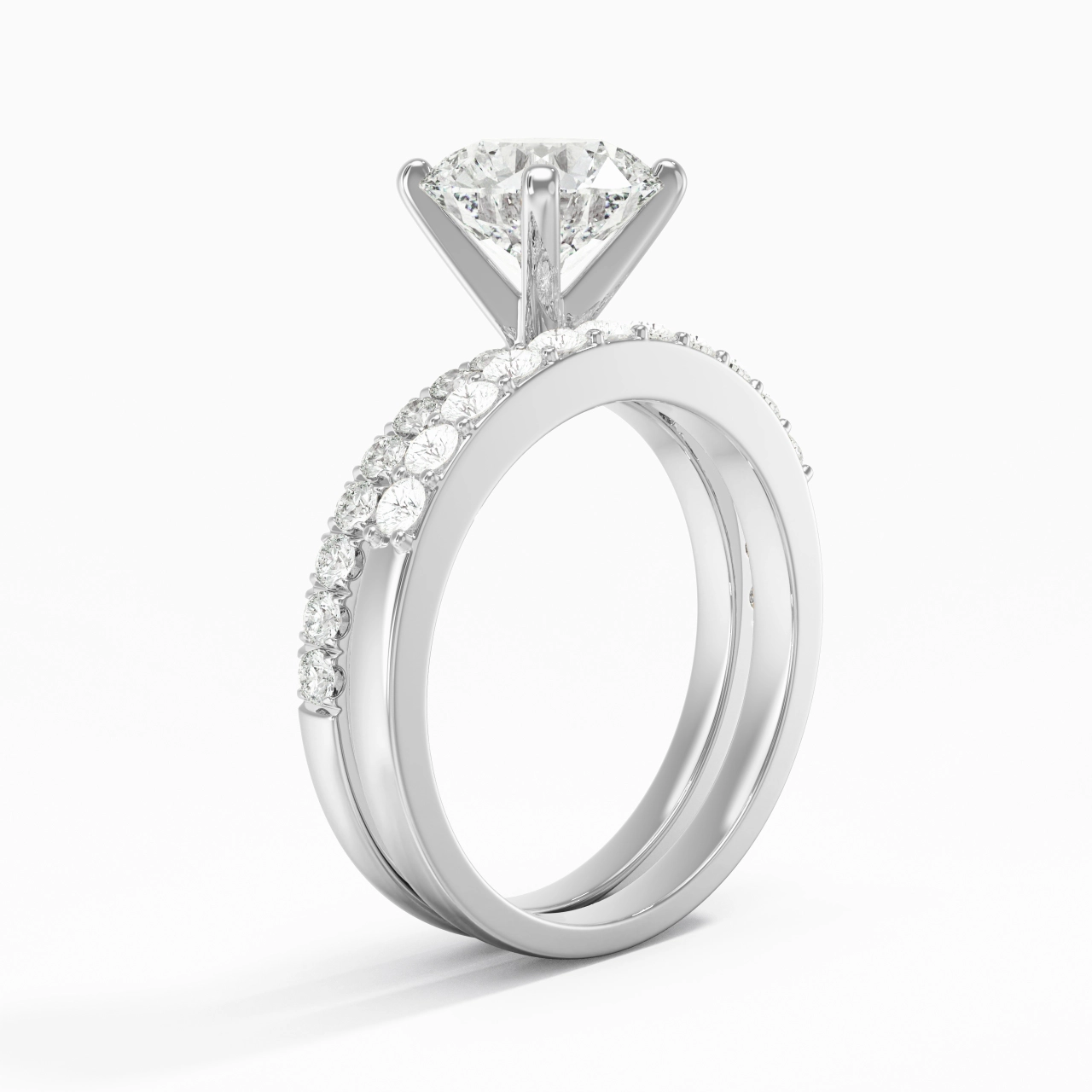 2.00ct Moissanite Wedding Ring Set 925 Sterling Silver