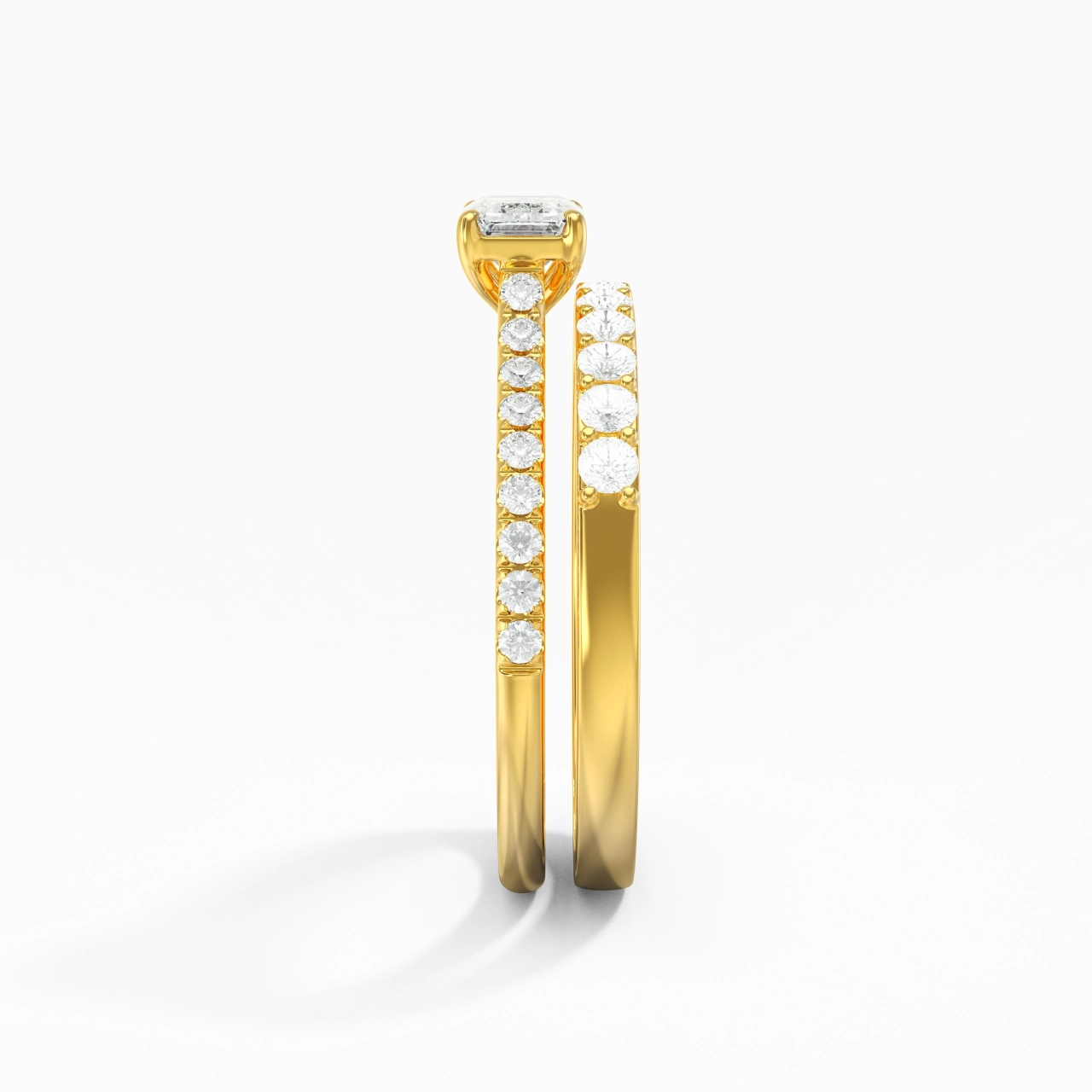 Delicate Women 14K Gold Bridal Set