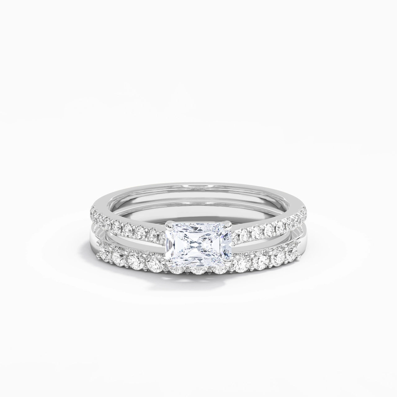 Delicate Women 925 Sterling Silver Bridal Set