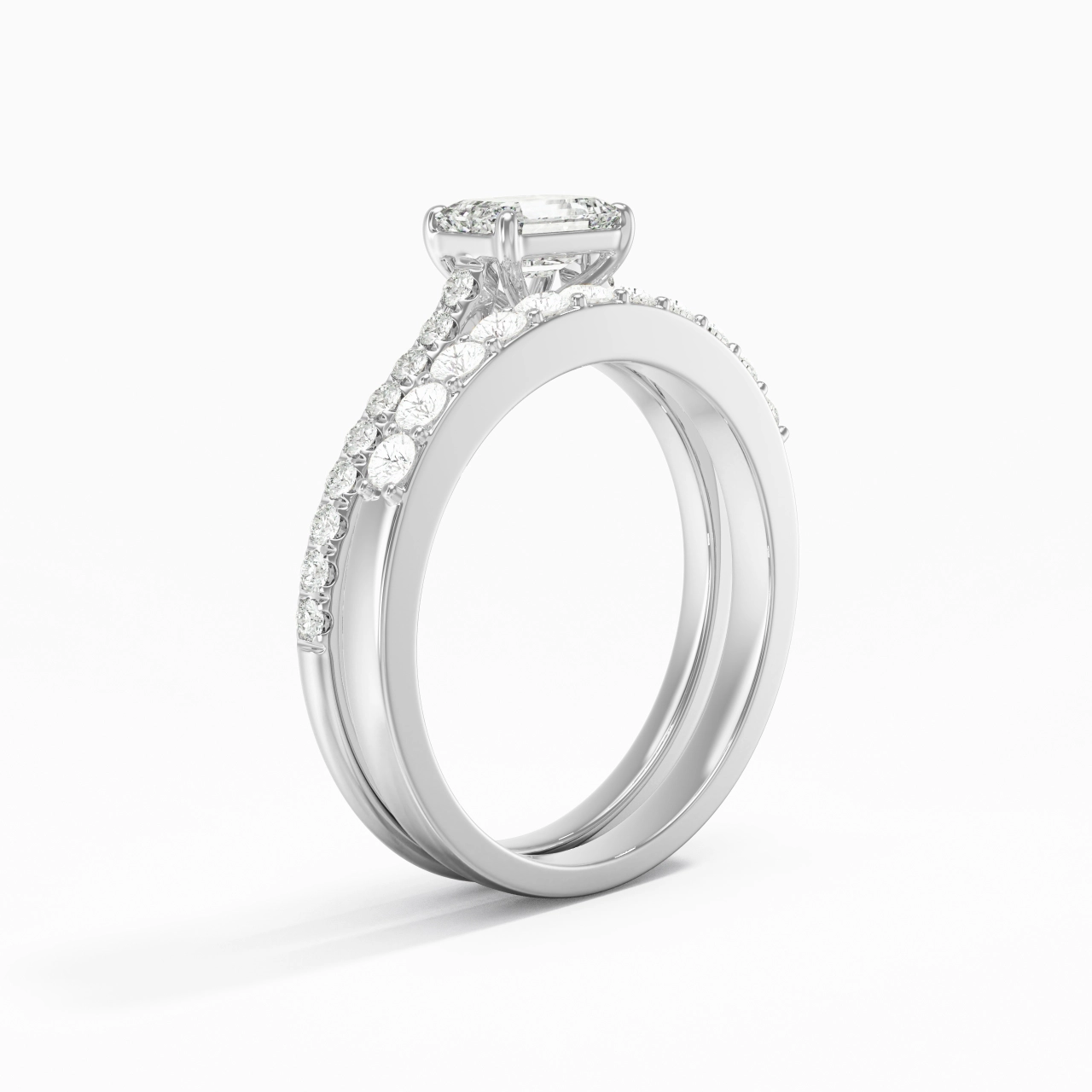 Delicate Women 925 Sterling Silver Bridal Set