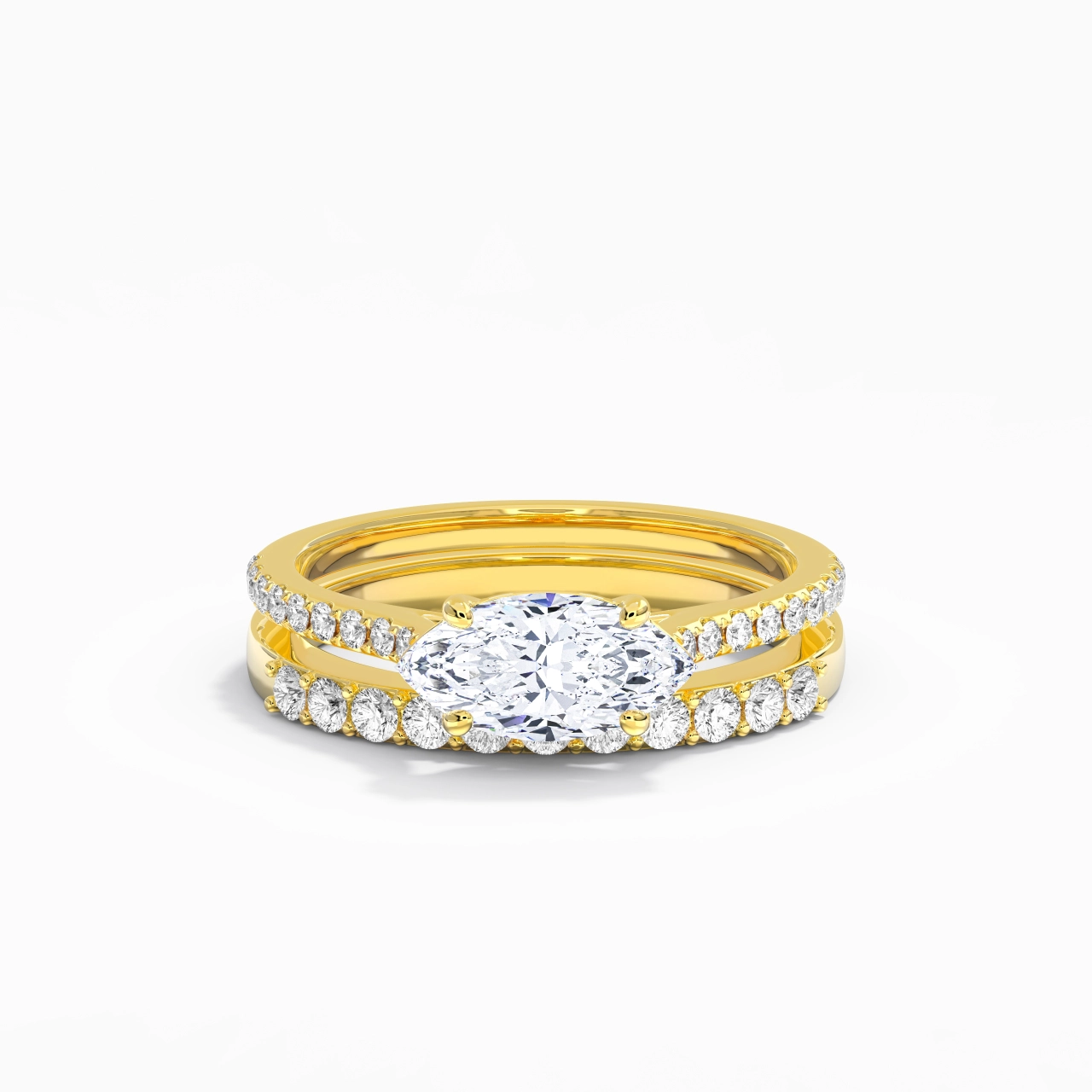 Delicate Women 18K Gold Bridal Set