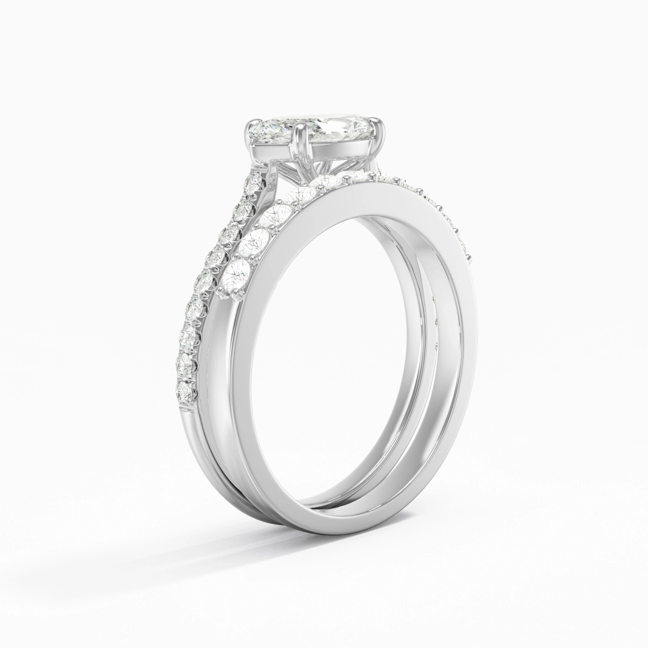 Delicate Women 925 Sterling Silver Bridal Set