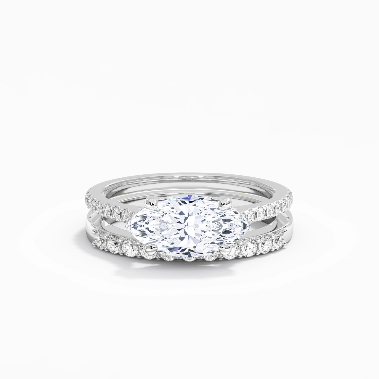 Delicate Women 925 Sterling Silver Bridal Set