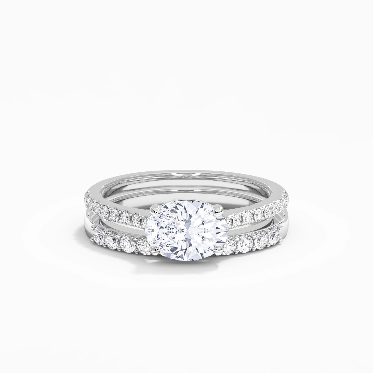 Delicate Women 925 Sterling Silver Bridal Set