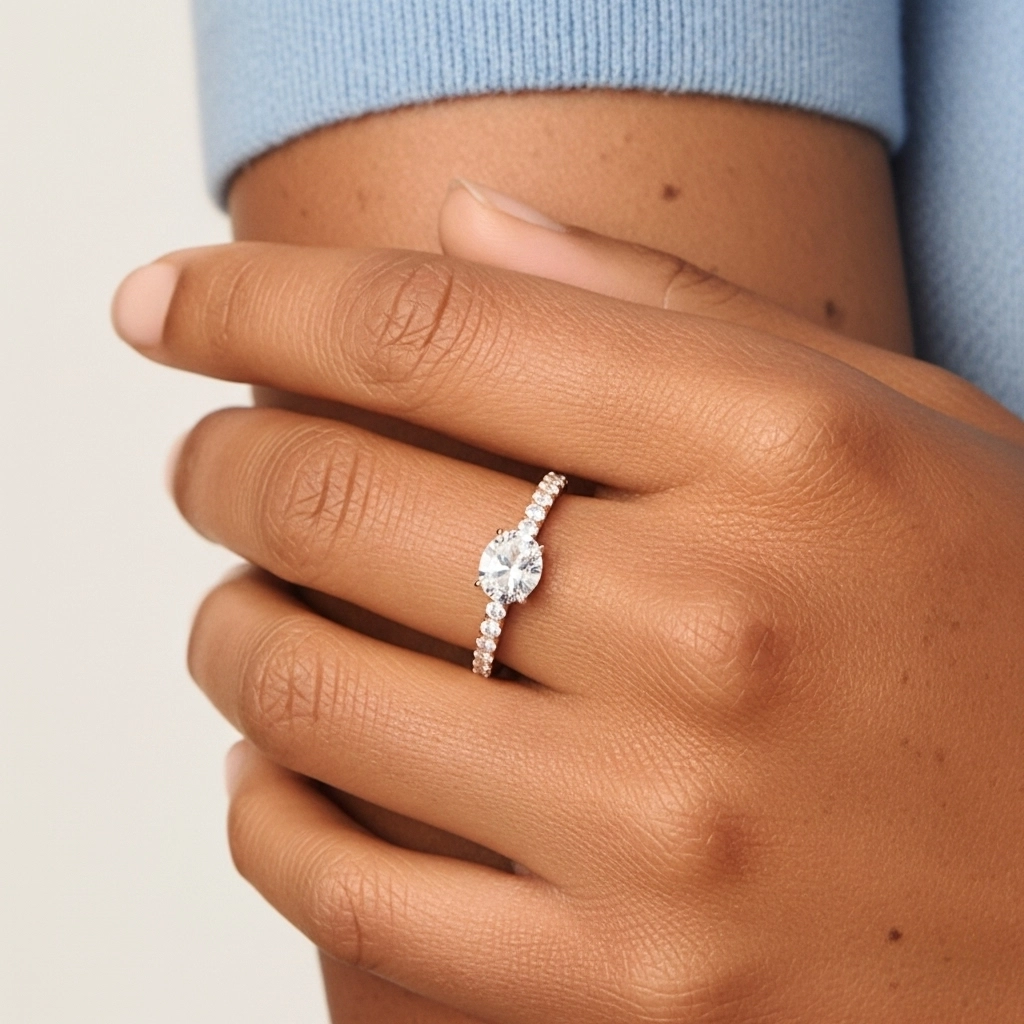 Delicate Women 18K Rose Gold Bridal Set