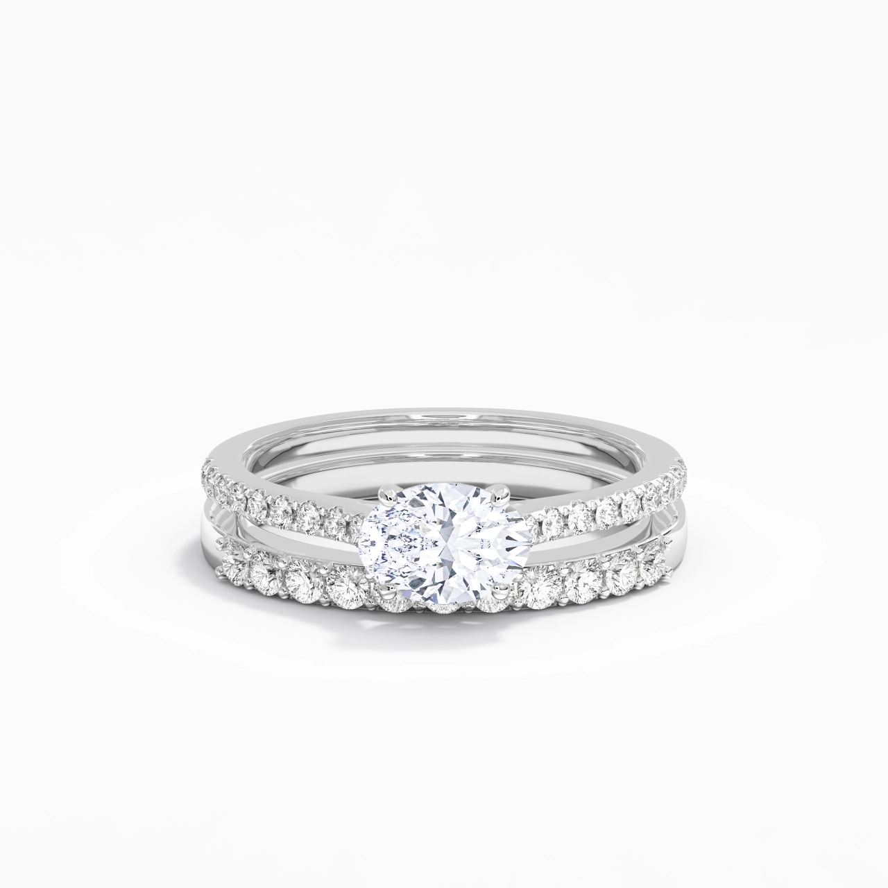 Delicate Women 925 Sterling Silver Bridal Set