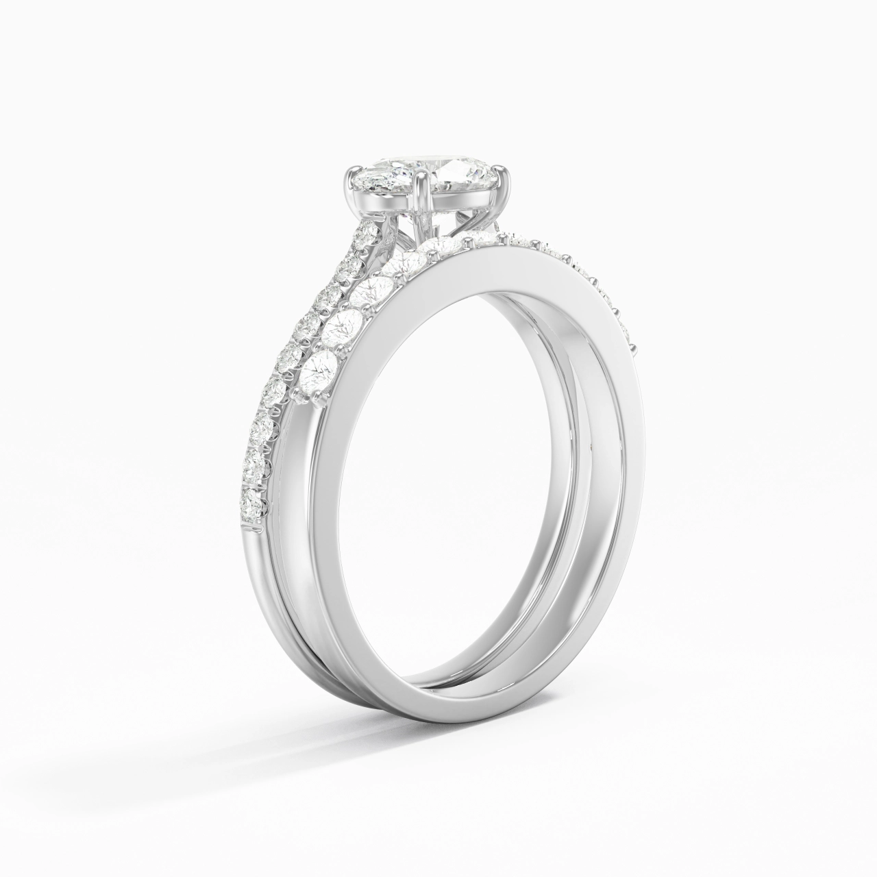 Delicate Women 925 Sterling Silver Bridal Set