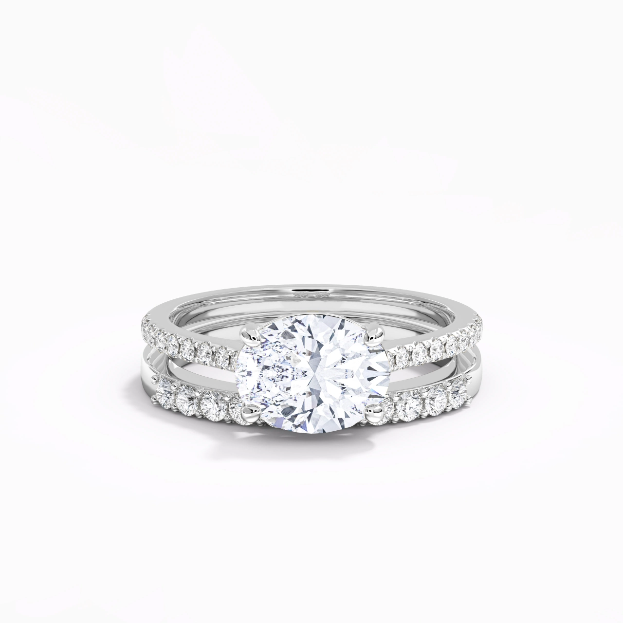 Delicate Women 925 Sterling Silver Bridal Set