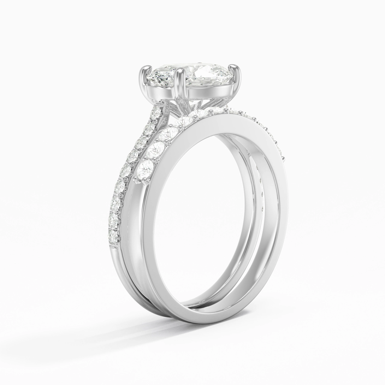 Delicate Women 925 Sterling Silver Bridal Set