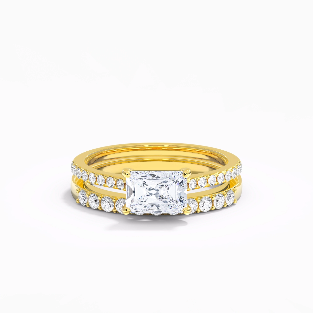 Delicate Women 14K Gold Bridal Set
