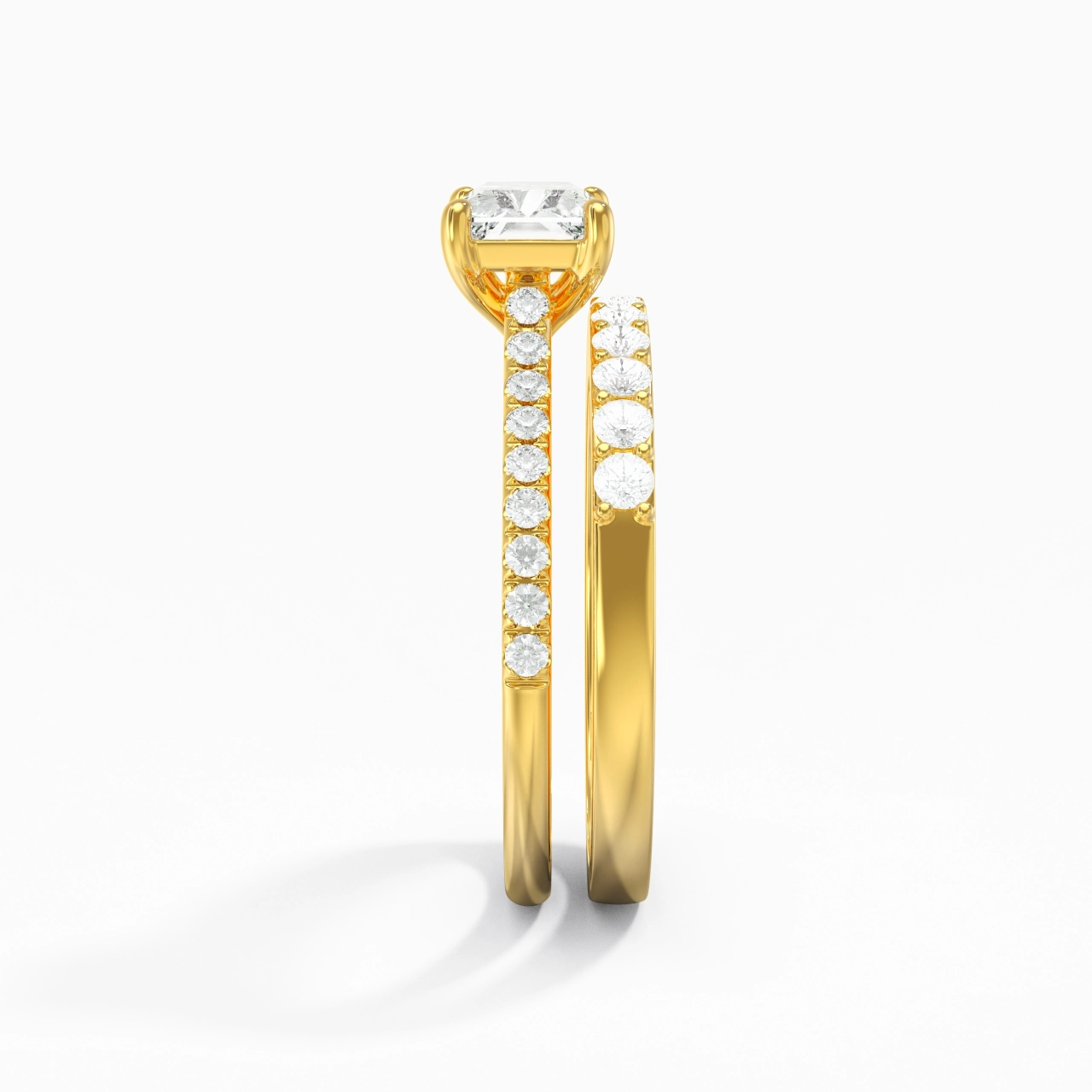Delicate Women 14K Gold Bridal Set