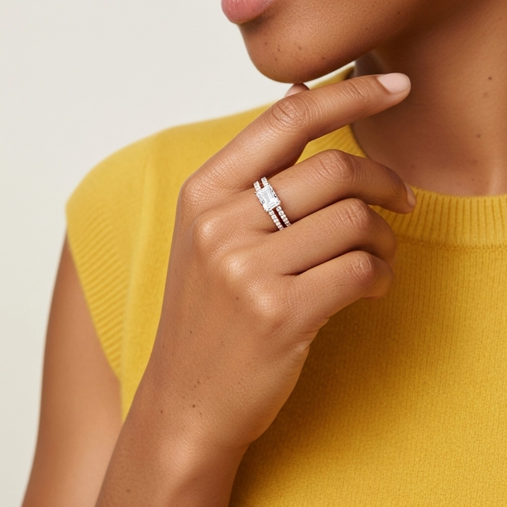 Delicate Women 925 Sterling Silver Bridal Set