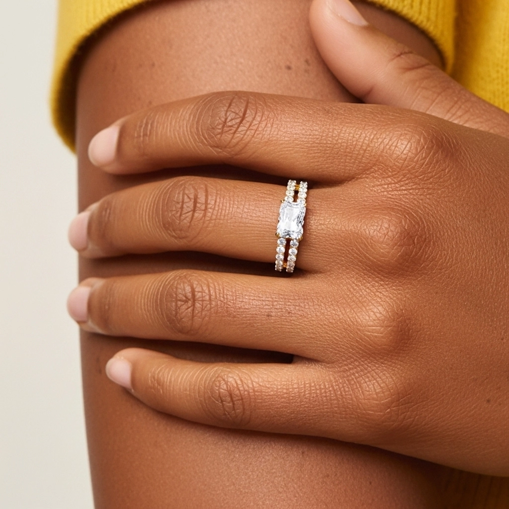 Delicate Women 925 Sterling Silver Bridal Set