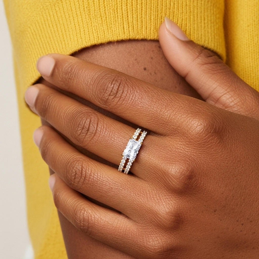 Delicate Women 925 Sterling Silver Bridal Set