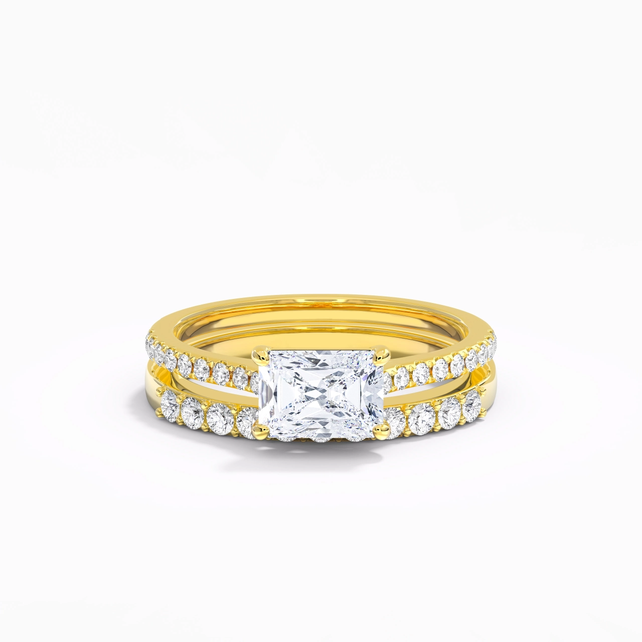 Delicate Women 18K Gold Bridal Set