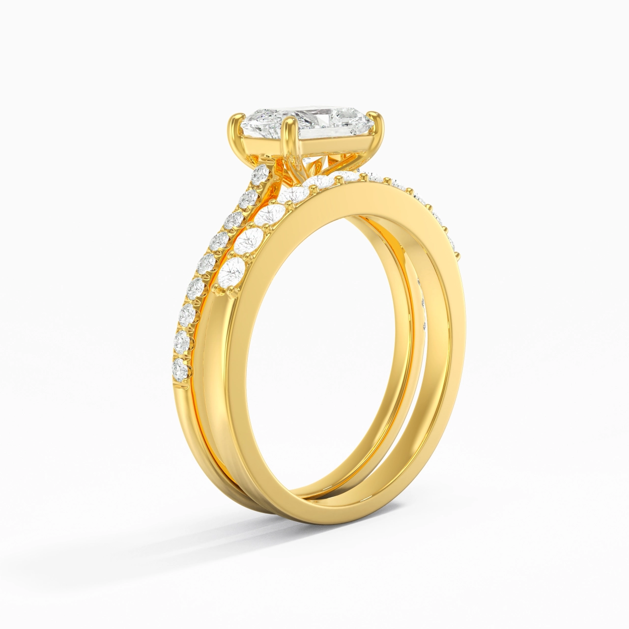 Delicate Women 18K Gold Bridal Set