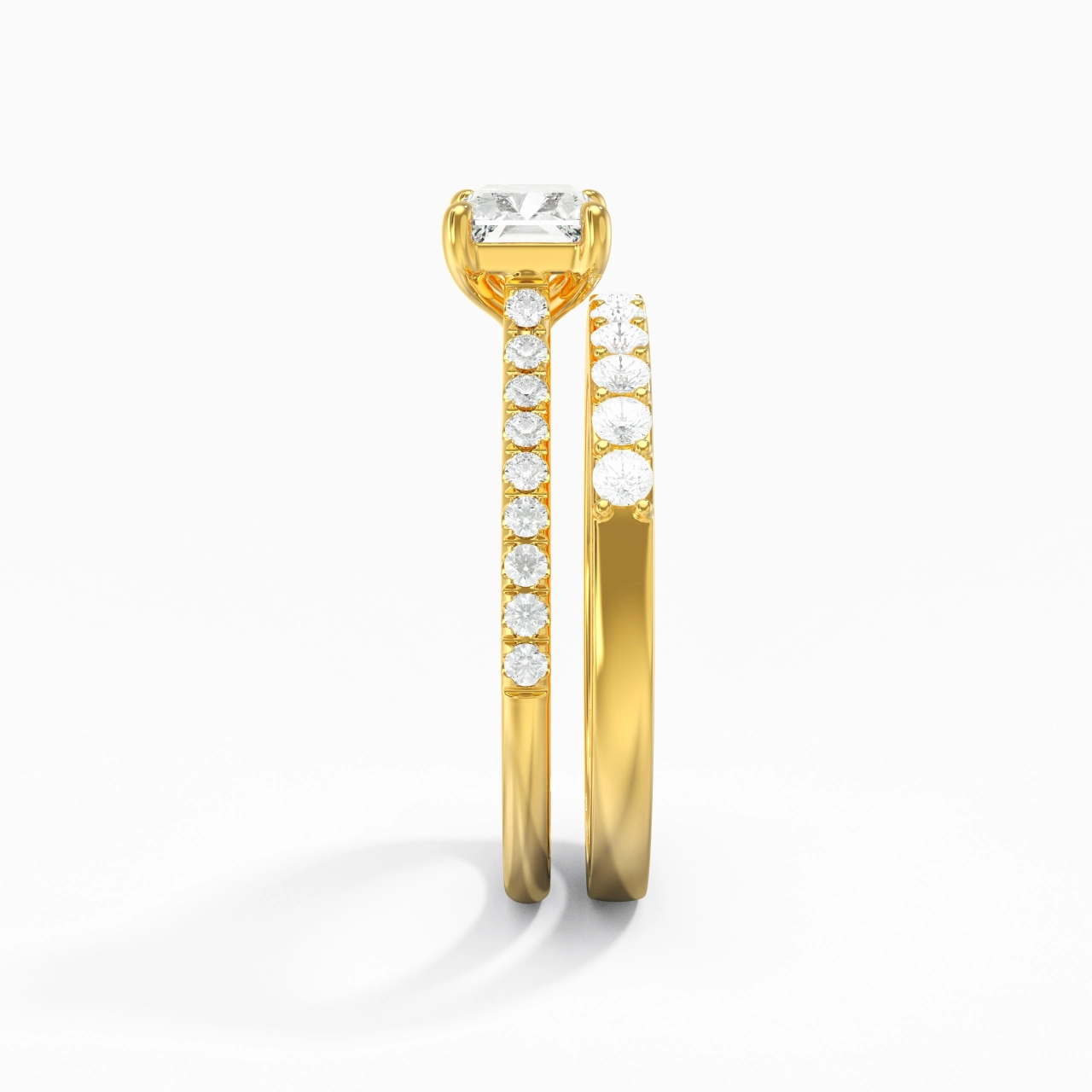 Delicate Women 18K Gold Bridal Set