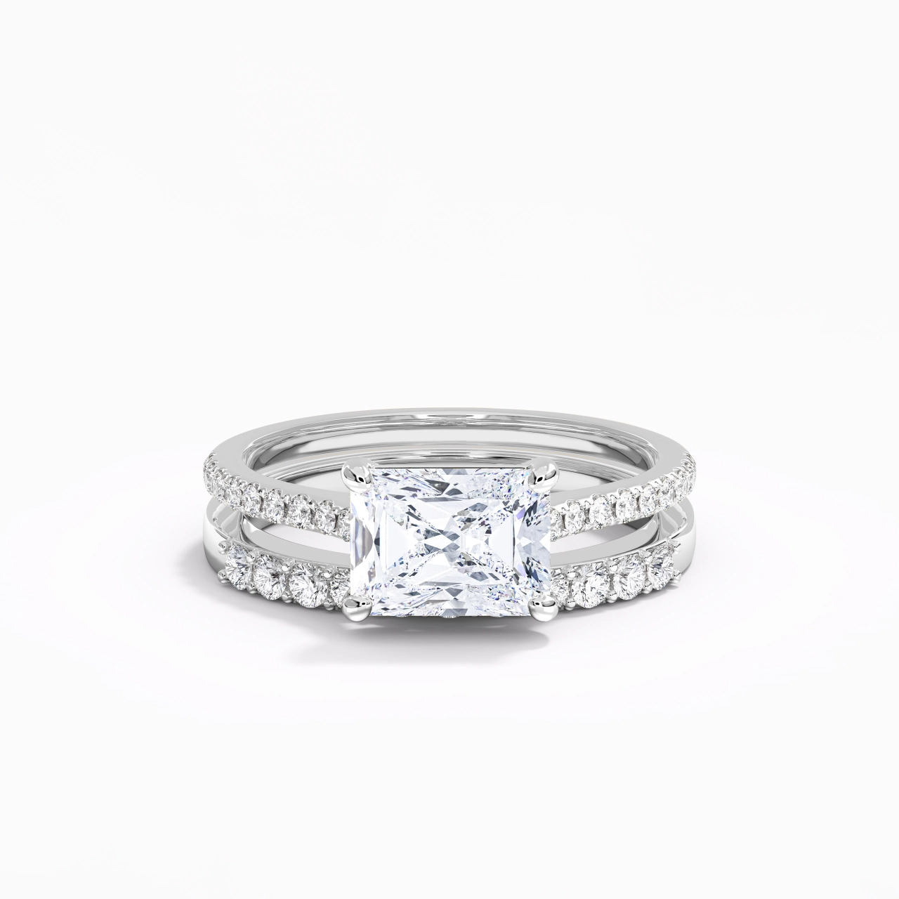 Delicate Women 925 Sterling Silver Bridal Set