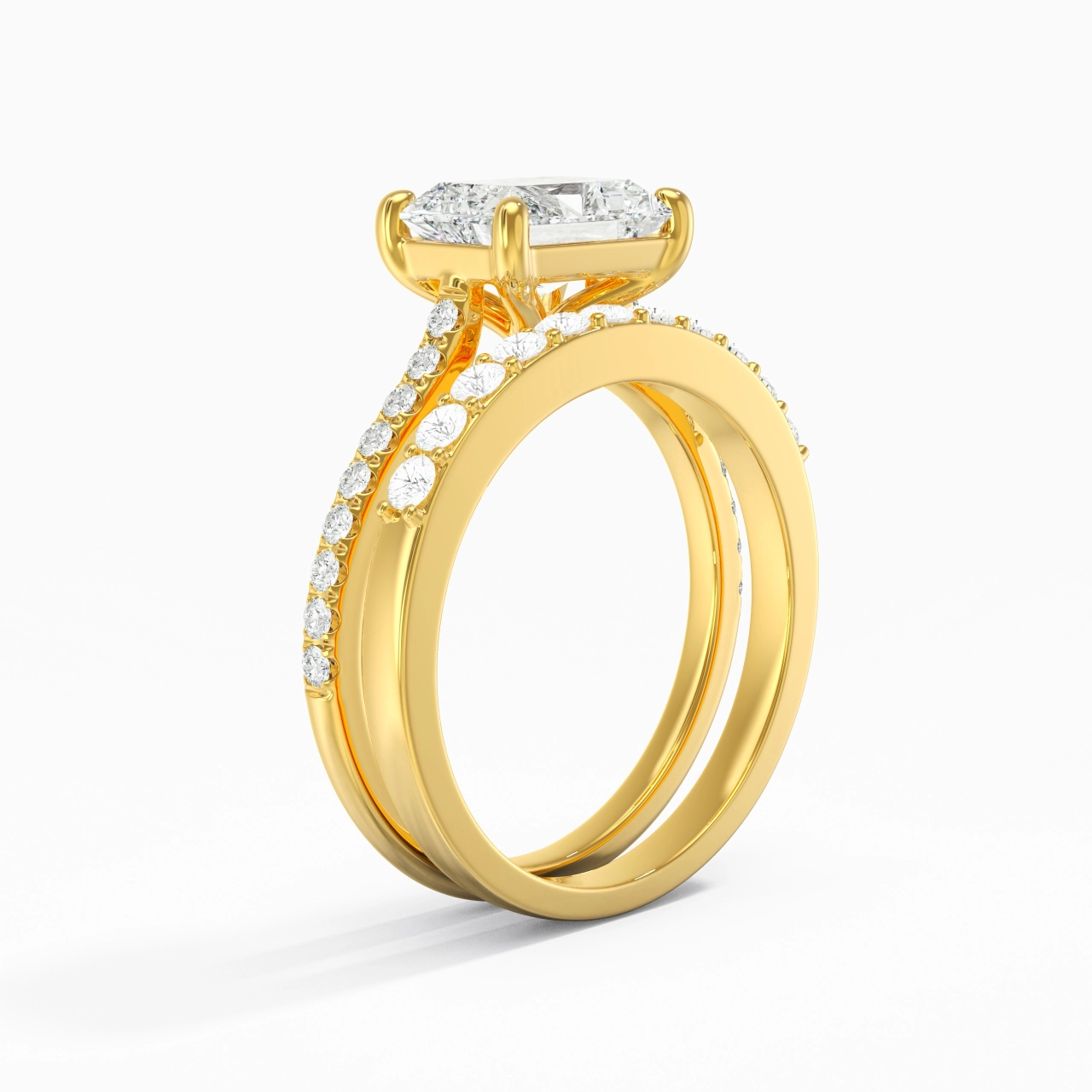 Delicate Women 18K Gold Bridal Set